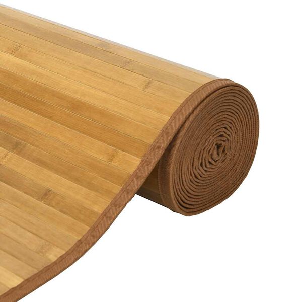 vidaXL Alfombra rectangular bamb&uacute; color natural 100x400 cm