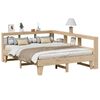 vidaXL Cama con estanter&iacute;a sin colch&oacute;n madera maciza de pino 150x200cm