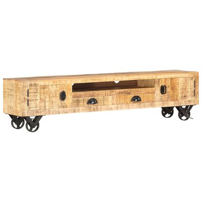 vidaXL Mueble de TV de madera maciza de mango 150x30x37 cm