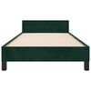 vidaXL Estructura de cama sin colch&oacute;n terciopelo verde oscuro 80x200cm