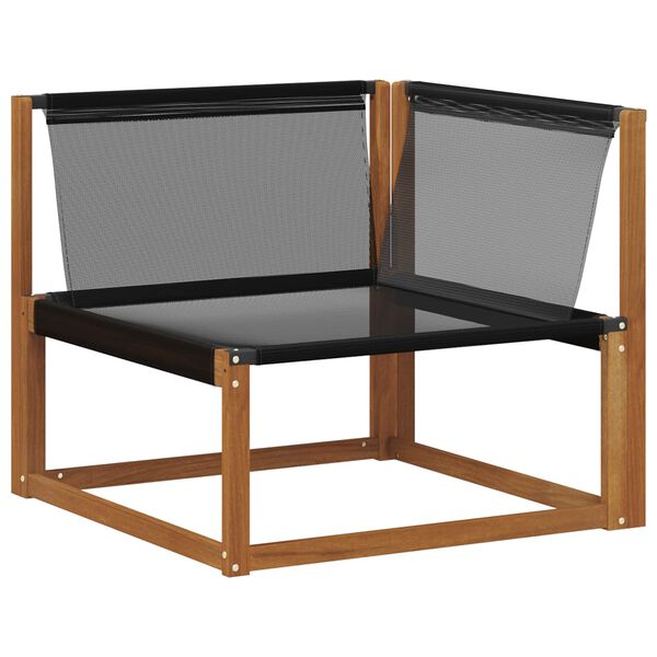 vidaXL Conjunto de sof&aacute;s de exterior con coj&iacute;n 9 pcs Natural y negro