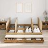 vidaXL Cama con almacenamiento con caj&oacute;n Roble artesanal 180 cm