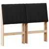 vidaXL Cabecero tapizado Negro 120 cm Madera de pino macizo