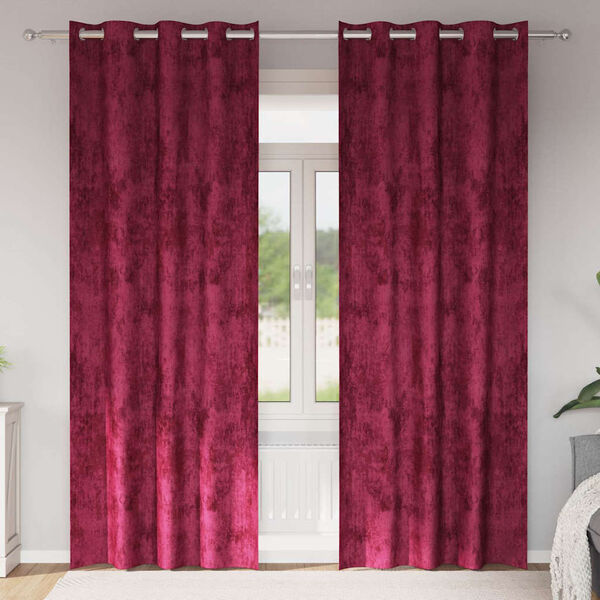 vidaXL Cortinas de Terciopelo 2 pcs Rojo vino tinto 245 x 140 cm