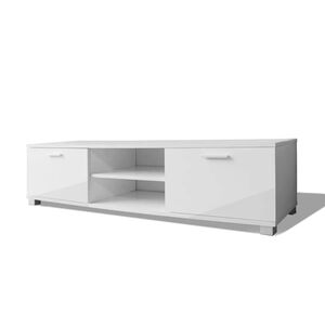 vidaXL Mueble de TV blanco brillo 140x40,5x35 cm