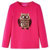 Camiseta infantil de manga larga rosa brillante 116