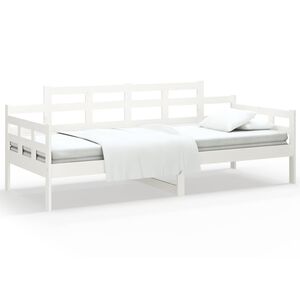 vidaXL Sof&aacute; cama sin colch&oacute;n madera maciza de pino blanco 90x200 cm