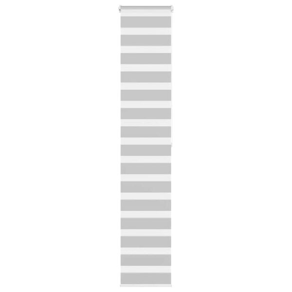 vidaXL Estor cebra gris claro 50x200cm tejido ancho 45,9 cm poli&eacute;ster