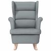 vidaXL Silla mecedora de tela gris claro 74x90x102 cm