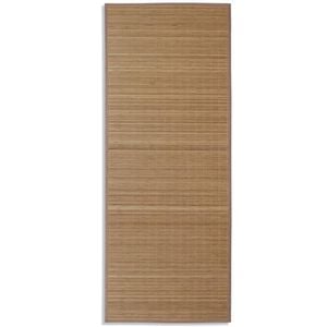 vidaXL Alfombra rectangular de bamb&uacute; marr&oacute;n 80 x 200 cm