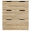 vidaXL Aparador de madera contrachapada color roble Sonoma 60x30x70 cm