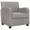 vidaXL Sill&oacute;n Gris Claro Terciopelo