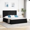 vidaXL Cama con almacenamiento y LED Negro 160 x 200 cm Terciopelo