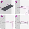 vidaXL Estante flotante 3 pcs Antracita 40 x 9 x 2,5 cm Acero
