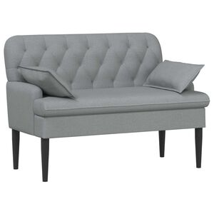 vidaXL Sof&aacute; amoroso con botones acolchados Gris Claro 111 x 68 x 80 cm