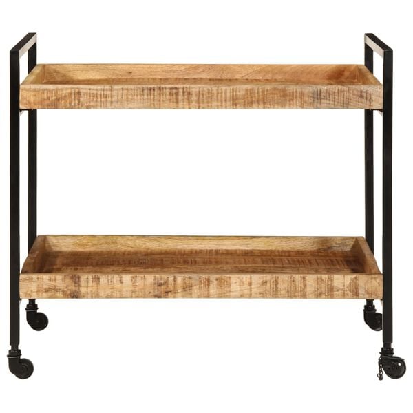vidaXL Carrito de cocina madera maciza de mango rugosa 80x55x70 cm