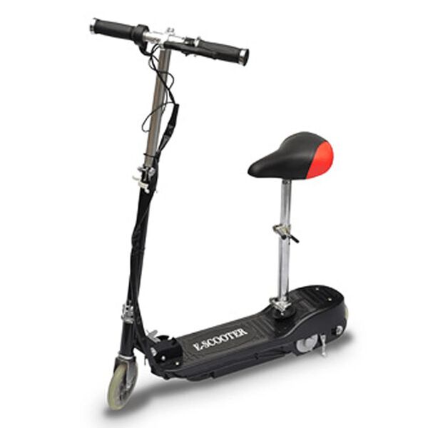 vidaXL Patinete el&eacute;ctrico con asiento negro 120 W