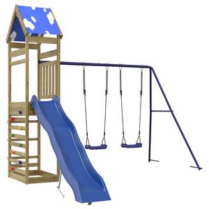 vidaXL Parque infantil de exterior madera de pino impregnada