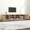 vidaXL Mueble para TV 2 pzas madera contrachapada roble 80x35x36,5 cm