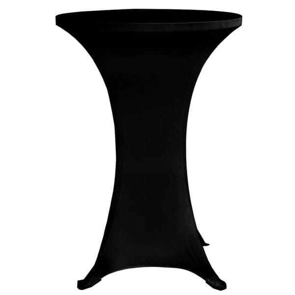 vidaXL Mantel el&aacute;stico para mesa alta 4 unidades negro &Oslash;60 cm