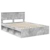 vidaXL Estructura de cama Concreto 140 x 190 cm Madera de pino macizo