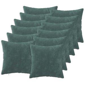 vidaXL Funda de almohada 12 uds. HEERLEN Azul mar 40 x 40 cm