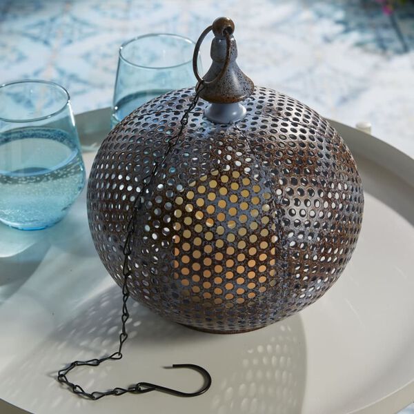 Luxform L&aacute;mpara LED de jard&iacute;n oriental Damascus azul envejecido