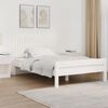 vidaXL Cabecero de cama pared madera maciza pino blanco 127,5x3x60 cm