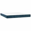 vidaXL Cama box spring con colch&oacute;n terciopelo azul oscuro 160x200 cm