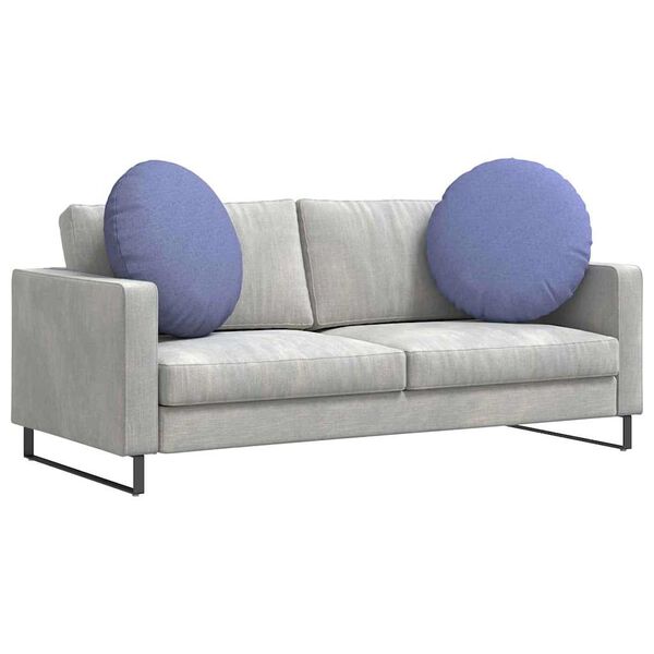 vidaXL Cojines para asiento 2 pcs Azul jeans &Oslash;60 x 21 cm tela