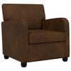 vidaXL Sill&oacute;n Marr&oacute;n Cuero de Suede Sint&eacute;tico
