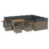 vidaXL Conjunto de sof&aacute;s de jard&iacute;n 14 uds. 10-N&uacute;mero de plazas Gris