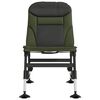 vidaXL Silla de pesca con patas para barro ajustables plegable verde