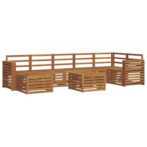 vidaXL Conjunto de sof&aacute;s de exterior 8 pcs Natural