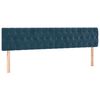 vidaXL Cama box spring colch&oacute;n y LED terciopelo azul oscuro 200x200 cm