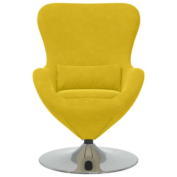 vidaXL Sill&oacute;n huevo Amarillo Terciopelo