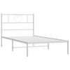 vidaXL Estructura cama sin colchón con cabecero metal blanco 90x200 cm