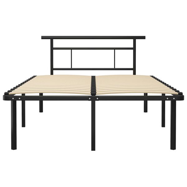 vidaXL Estructura de cama sin colch&oacute;n metal negro 120x200 cm