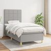 vidaXL Cama box spring con colch&oacute;n tela gris claro 90x200 cm