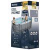 Best Way Juego de piscina Gris 305 x 200 x 84 cm Acero