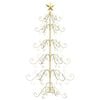 vidaXL &Aacute;rbol de Navidad de metal Dorado 150 cm