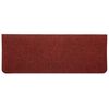 vidaXL Alfombrilla autoadhesiva de escalera 15 uds rojo 65x24,5x3,5 cm