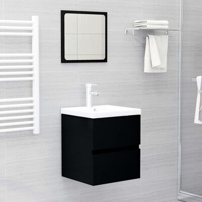 vidaXL Armario para lavabo madera de ingeniería negro 41x38,5x45 cm