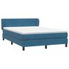vidaXL Cama box spring con colch&oacute;n terciopelo azul oscuro 160x210 cm