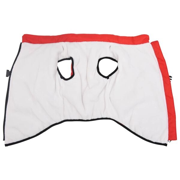 vidaXL Abrigo para Perros Rojo L48 Vell&oacute;n y poli&eacute;ster