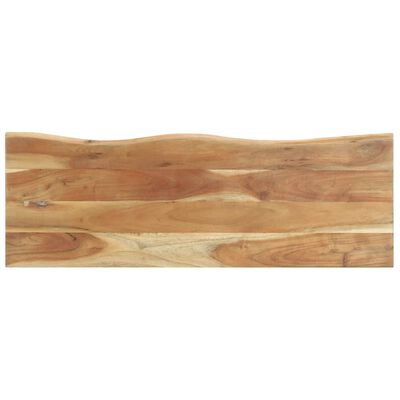 vidaXL Perchero con borde natural madera maciza de acacia 100x34x38 cm