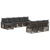 vidaXL Conjunto de sof&aacute;s de jard&iacute;n 10 uds. Gris rat&aacute;n sint&eacute;tico