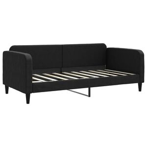 vidaXL Sof&aacute; cama sin colch&oacute;n tela negro 90x190 cm