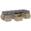 vidaXL Set de sof&aacute;s de jard&iacute;n y cojines 8 piezas rat&aacute;n sint&eacute;tico beige