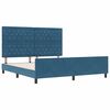 vidaXL Cama tipo Box Spring Azul Oscuro 180 x 200 cm Terciopelo